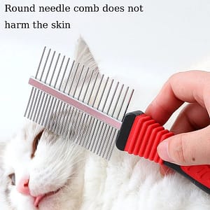 Peigne à Double Manche Noir pour Chat et Chien - Peigne Universel de Toilettage