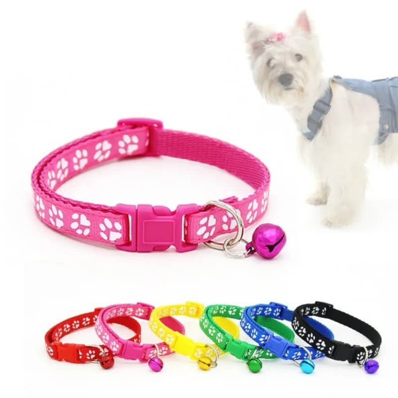 Collier avec Cloche pour Chat et Chien Imprimé et Multicolore